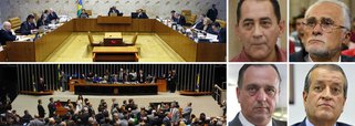 Ministros decidiram, durante análise dos recursos do deputado João Paulo Cunha (PT-SP), manter a decisão tomada no ano passado, de que cabe à Câmara apenas decretar o fim do mandato depois da condenação pelo STF; no caso, há quatro parlamentares condenados na AP 470: José Genoino (PT-SP), Pedro Henry (PP-MT) e Valdemar Costa Neto (PR-SP), além de Cunha, único réu parlamentar que questionou a decisão sobre os mandatos