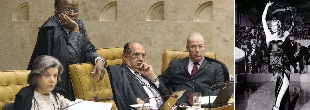 Jornalista Miguel do Rosário, do blog O Cafezinho, lembra da letra da canção de Allan Roberts e Doris Fisher, em que Mame (uma mulher sedutora) é culpada pelas catástrofes dos Estados Unidos; "Me parece ser justamente o que a mídia tentou fazer nesse julgamento. Procurou-se, a todo custo, transformá-lo no bode expiatório de séculos de corrupção e desequilíbrio judicial", compara