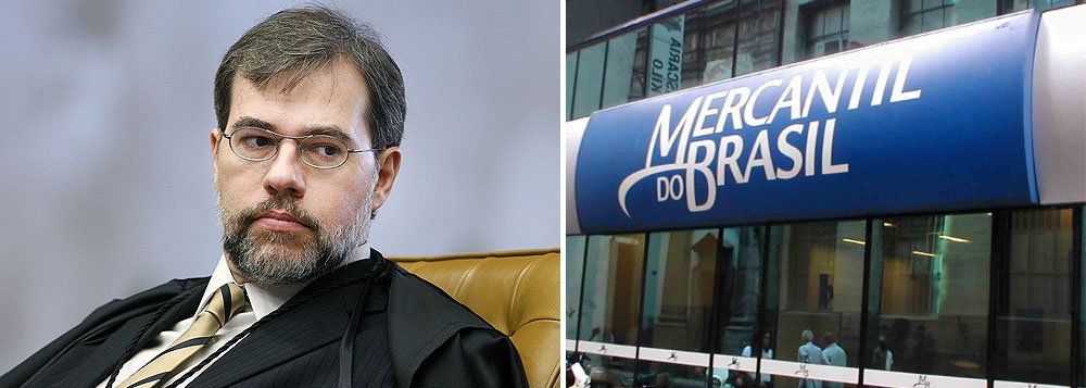 Banco Mercantil do Brasil concedeu desconto nos juros dos dois empréstimos feitos pelo ministro do STF, em 2011, de um total de R$ 1,4 milhão, o que assegurou uma economia de R$ 636 mil. Desde que assumiu a cadeira no Supremo, em 2009, ele é relator dos processos da instituição