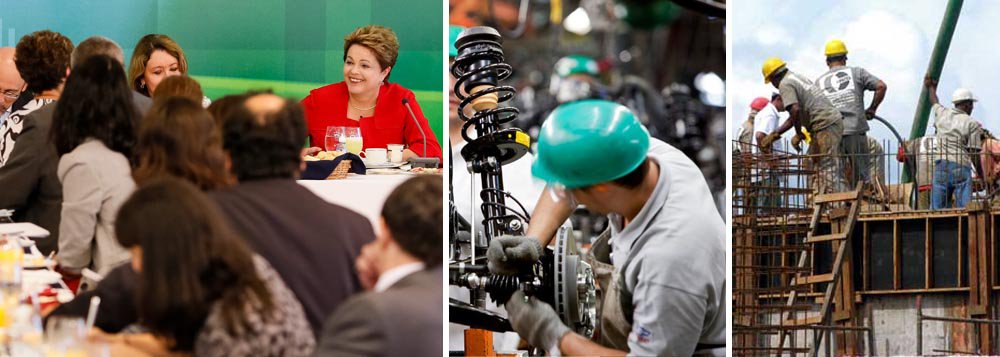 Presidente Dilma Rousseff afirmou que por causa do ambiente de crise financeira internacional, o Brasil adotou uma política econômica anticíclica e medidas de estímulo, que devem ser retiradas em sua maioria, exceto a desoneração da folha de pagamentos; presidente afirmou também que a área econômica ainda está analisando a meta do superávit primário que será adotada em 2014