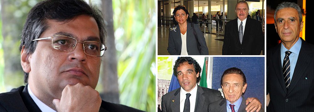 Candidato ao governo do Maranhão pelo PCdoB, Flávio Dino se uniu ao PSDB e ao PSB, dos presidenciáveis Aécio Neves e Eduardo Campos, respectivamente, apesar de os comunistas apoiarem a presidente Dilma Rousseff (PT); "Trata-se de uma aliança para enfrentar essas três famílias poderosas, endinheiradas que controlam a política maranhense", afirmou Dino, em referência às famílias Sarney, Lobão e Murad (à dir., empresário e ex-marido de Roseana Sarney)