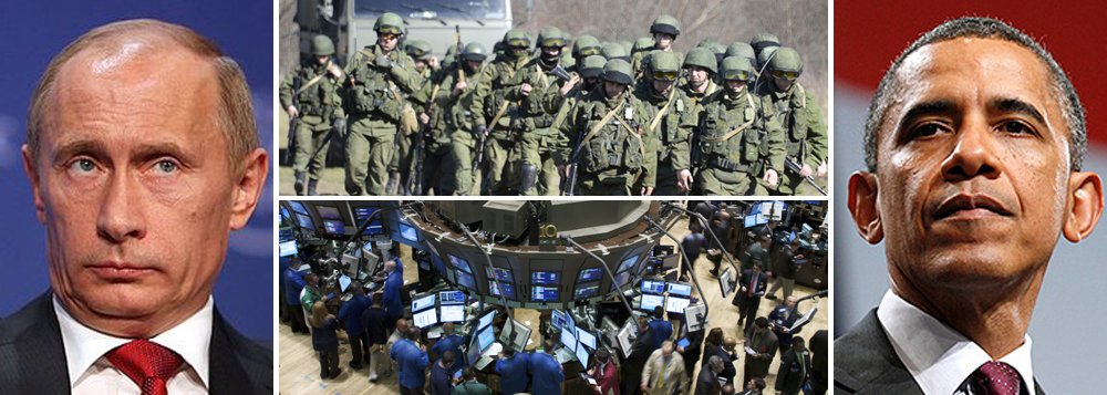 Presidente russo disse que a Rússia só usará a força militar na Ucrânia como último recurso, em aparente tentativa de acalmar relações com o Ocidente e com os mercados financeiros; no entanto, se reservou o direito de usar todas as opções para proteger seus compatriotas que estão vivendo em "terror", após o que chama de "golpe anti-constitucional e tomada do poder pelas armas"; por trás de suas ações existe o interesse em preservar a base de sua frota do Mar Negro, em Sebastopol, na Crimeia; Europa julga crise como a maior já vivida no século XXI