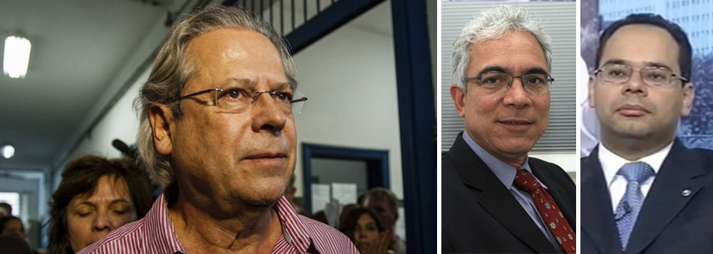Ex-ministro "nega enfaticamente" ter usado celular de dentro da penitenciária da Papuda, onde está preso, para conversar com o secretário da Indústria do governo da Bahia, James Correia, como denunciou nota da coluna Painel; José Dirceu "estuda tomar medidas judiciais cabíveis para reparação da verdade no caso", informa em nota seu advogado; o secretário esclareceu ter conversado com um amigo que iria visitar Dirceu, e que o repórter de um jornal baiano entendeu que ele estivesse falando diretamente com o petista; juiz Bruno Ribeiro, nomeado pelo presidente do STF, Joaquim Barbosa, pediu apuração do caso