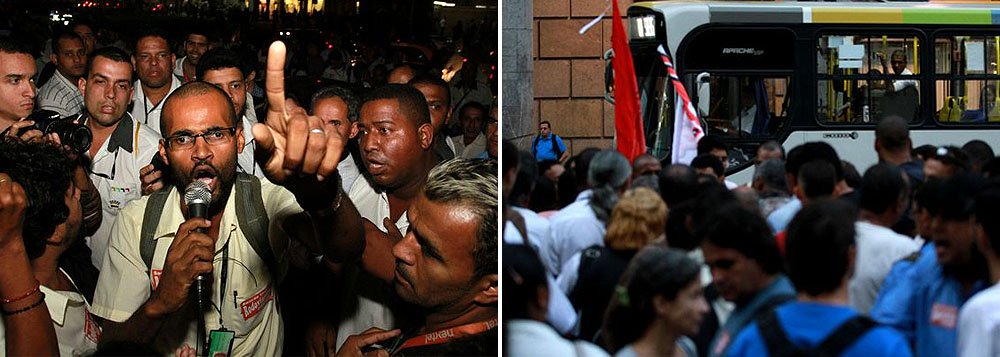 Na página do Facebook "Rodoviários unidos por um salário digno", os motoristas e cobradores do município do Rio de Janeiro anunciam uma assembleia, na Candelária; caso não tenham as reivindicações atendidas, eles ameaçam iniciar uma greve por tempo indeterminado; "Dia 27 acabou a enganação! Sem aumento vamos fazer uma greve histórica por tempo indeterminado", diz o aviso na rede social