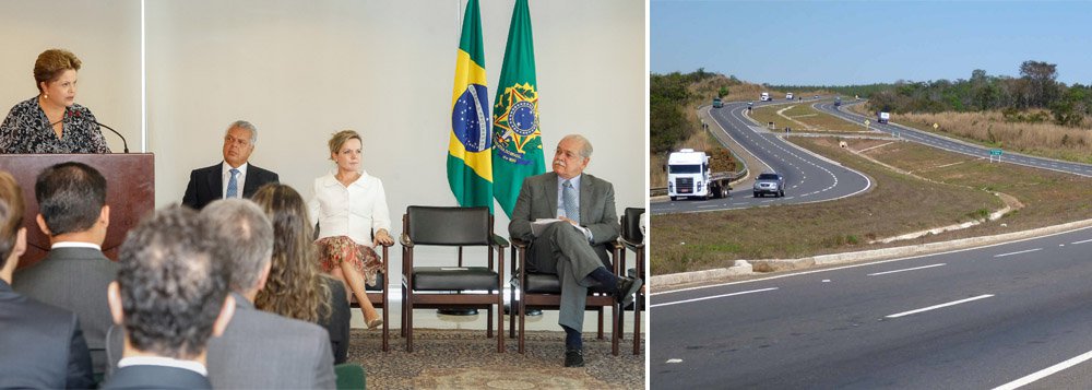 Leilões incluem a Ponte Rio-Niterói e parte das BRs 163, 364 e 153; quando fez o anúncio, a presidente Dilma Rousseff destacou a importância do modelo estabelecido com o setor privado, que contempla investimentos em melhorias e duplicações; "Acho que são todos importantes para elevar a competitividade da economia brasileira"
