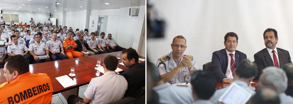 Em reunião com a cúpula da Segurança Pública, o governador afirmou que a população não pode ser colocada em risco; "Não vou admitir, em hipótese alguma, que meia dúzia de pessoas com atitudes covardes possam desmoralizar a Polícia Militar e colocar em risco a vida de um cidadão de bem", enfatizou