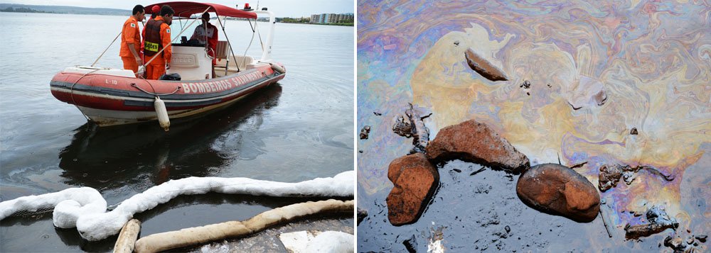 O óleo que atingiu o Lago Paranoá vazou do Hospital Regional da Asa Norte, conforme os laudos técnicos da Companhia de Saneamento Ambiental e da Universidade de Brasilia; a mancha localizada nas proximidades do Iate Clube foi contida ontem, mas uma segunda mancha, de menor porte, apareceu em outro ponto do lago, próximo à Concha Acústica, local onde são realizados eventos culturais