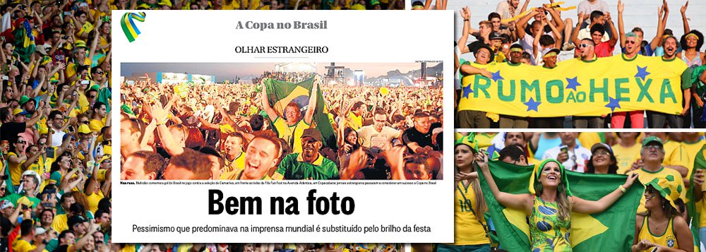 Jornal aderiu à mudança de humor sobre o desempenho da Copa do Mundo no Brasil e diz que “o pessimismo que predominava na imprensa mundial é substituído pelo brilho da festa”: “Do pequeno ‘El Nuevo Dia’, jornal que circula na província venezuelana de Falcón, ao gigante ‘The New York Tiles’, todos parecem convencidos do sucesso da Copa no Brasil”