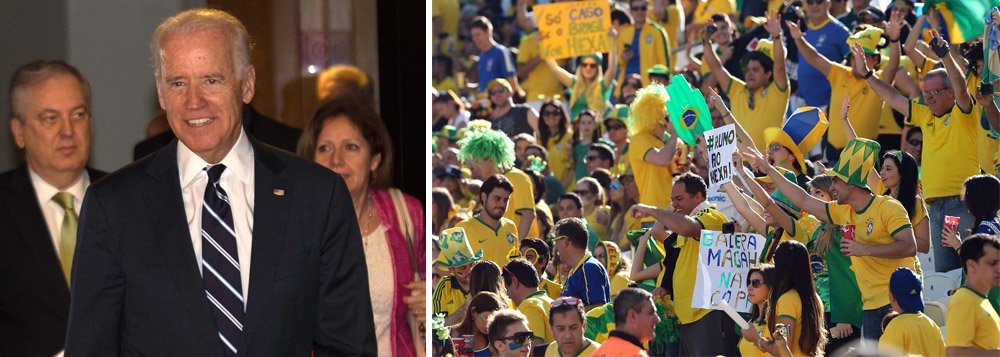 Vice-presidente dos EUA, Joe Biden, elogiou a organização da Copa no Brasil e disse que o país correspondeu às suas expectativas como sede do Mundial; "O Brasil fez um trabalho incrível. Queríamos mostrar o nosso apoio ao país e ao povo brasileiro como sede dos jogos", disse; Biden acompanhou ontem a vitória da seleção americana contra Gana em Natal, acompanhado de uma neta e um sobrinho