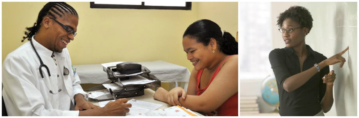 Apesar de majoritários entre os brasileiros, negros são menos de 18% dos médicos e não chegam a 30% dos professores universitários, segundo estudo da UFRJ; sucesso nos concursos, mesmo com as cotas, depende de mais investimentos na educação pública