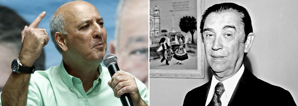 Candidato ao governo do Distrito Federal avalia que sua situação é comparável à do ex-presidente Juscelino Kubitschek, na campanha negativa movida pela antiga UDN; "Para assustar meu eleitor, o PT imita a UDN contra JK. Diz que se eu ganhar, não tomo posse, e se tomar posse, não governo", disse José Roberto Arruda (PR); preso em 2010, o ex-governador foi condenado por improbidade após registrar a chapa; Ibope aponta Arruda com 32% e o governador Agnelo Queiroz com 17%