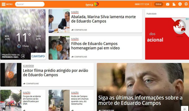 Foram demitidos mais de 100 funcionários, a maioria jornalistas; cobertura fotográfica foi encerrada; sobre o assunto, o Terra informa que, visando adequar a estrutura e recursos, a empresa alinhou suas unidades de negócios e fez uma reestruturação em todas as áreas; portal é ligado ao grupo Telefônica