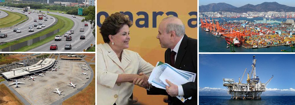 Em 18 leilões, governo federal apurou, em 2013, R$ 80,3 bilhões em investimentos para os próximos 35 anos em setores estratégicos da infraestrutura: petróleo, gás, energia, portos, aeroportos e estradas; balanço do Ministério da Fazenda destaca que maior parte dos investimentos ocorrerá nos próximos cinco anos; sucesso das concessões se deu debaixo de acusações de que presidente Dilma Rousseff estaria rompida com empresários