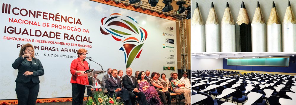 "A sociedade brasileira tem que arcar com as consequências do longo período escravocrata", disse a presidente, ao enviar, em caráter de urgência constitucional, projeto de lei ao Congresso; medida estabelece prazo de 45 dias para votação do projeto na Câmara e o mesmo período para o Senado, caso contrário tranca a pauta da Casa e proíbe a votação de outra matéria