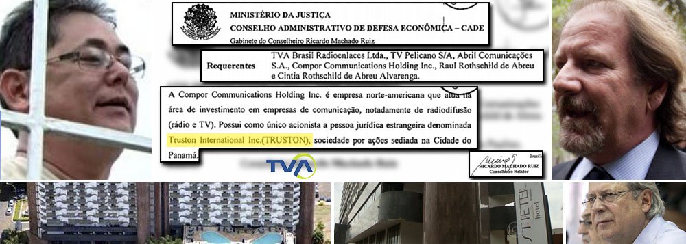 EXCLUSIVO _ Documentos oficiais obtidos pelo 247 mostram que Grupo Abril vendeu operação da TVA em São Paulo, Rio de Janeiro e Curitiba para o mesmo grupo estrangeiro que comprou, em Brasília, o hotel Saint Peter; a Compor, que arrematou as concessões de tevê de Giancarlo Civita, é controlada pela Truston, panamenha; a Truston tem como auxiliar José Euguenio Silva Ritter (à esq.), que vem a ser o 'proprietário' do hotel que ofereceu emprego para José Dirceu, ex-presidente do PT; conexão Panamá tem mesmo coloração ideológica ou é apenas um atalho comercial legalizado?; politização da normalidade; fac-similes