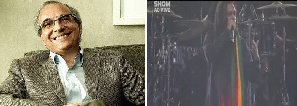 Em Ribeirão Preto, depois de chamar legado da Copa do Mundo de "muito escroto", cantor Falcão, do grupo O Rappa, ouve público xingar presidente Dilma Rousseff; "O desabafo é de vocês, é nosso, é de todo mundo", apoiou ele; dois dias depois, a empresa de cosméticos Natura, do empresário Guilherme Leal, anuncia os mesmos Falcão e O Rappa sob contrato para show de lançamento de perfumes; Leal, como se sabe, foi o principal doador financeiro e vice na chapa de Marina Silva à Presidência, em 2010, contra Dilma; em nota, empresa afirma ser "apartidária" e diz que "não há correlação" entre a contratação da banda e o show de Ribeirão Preto; vídeo