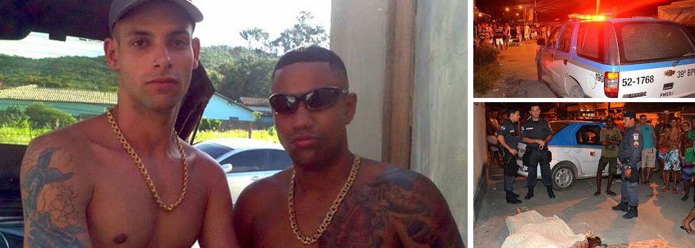 Os ocupantes de uma doblô preta mataram três pessoas, uma delas uma menina de 12 anos; outra menina, de 14 anos, irmã da que morreu e uma mulher também foram baleadas; a polícia suspeita de que os criminosos, conhecidos como "Macarrão" e "Salsicha", sejam milicianos da região. Willian e Jonathan teriam alguma dívida com a milícia local
 