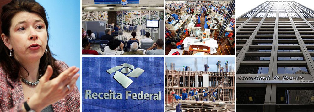 Principal justificativa para rebaixamento de rating do Brasil foi o do chamado risco fiscal; mas menos de 24 horas após a Standard &amp; Poor´s divulgar a queda da nota de BBB para BBB-, Receita Federal informa que arrecadação de impostos em fevereiro bateu recorde histórico para este mês do ano; R$ 83,17 bilhões entraram para os cofres do governo; S&amp;P alegou que País deixa dúvidas sobre pagar seus compromissos, porém, entrada de impostos mostra que economia está robusta e País apto a enfrentar seus vencimentos; rebaixamento um dia antes da nova informação da Receita foi apenas coincidência ou incompetência da equipe chefiada por Lisa Schineller?; a propósito: Bolsa de São Paulo abriu o dia subindo 0,77%