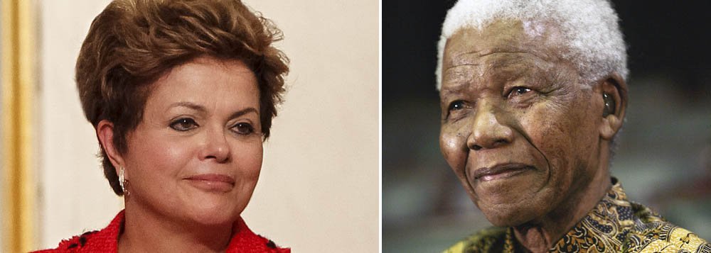 A presidente Dilma Rousseff emitiu nota de pesar pelo falecimento de Nelson Mandela, que morreu nesta quinta-feira; "o governo e o povo brasileiros se inclinam diante da memória de Nelson Mandela e transmitem a seus familiares, ao Presidente Zuma e aos sul-africanos nosso sentimento de profundo pesar. O exemplo deste grande líder guiará todos aqueles que lutam pela justiça social e pela paz no mundo", afirmou