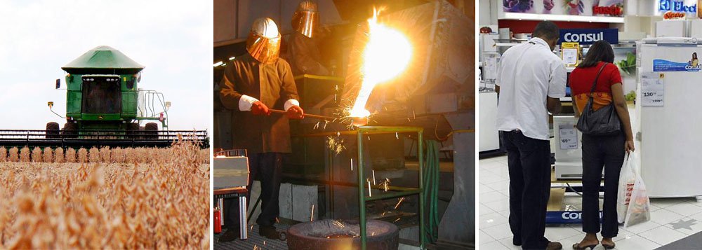 Avanço foi registrado pelo Índice de Atividade Econômica (IBC-Br), divulgado nesta sexta-feira pelo Banco Central e considerado uma prévia do Produto Interno Bruto; se for considerada a dessazonalização do índice, ou seja sem efeitos momentâneos do período, resultado foi ainda melhor: o PIB brasileiro cresceu 2,57%; índice oficial só será divulgado pelo IBGE no fim desse mês; atividade brasileira recuou 1,35% em dezembro, no entanto, e o quarto trimestre fechou com queda de 0,17% em relação aos três meses anteriores