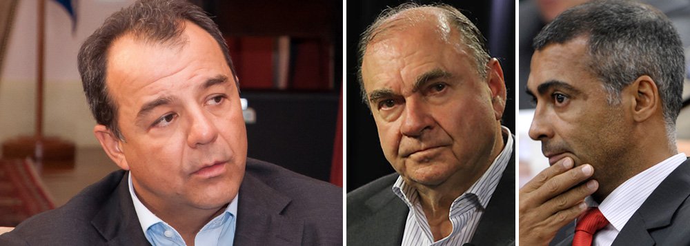 Durante reunião no apartamento do presidenciável Aécio Neves (PSDB), o ex-governador do Rio Sérgio Cabral (PMDB) decidiu abrir mão da candidatura ao Senado na chapa do governador Luiz Fernando Pezão (PMDB) para o ex-prefeito Cesar Maia (DEM) ocupá-la; movimentação fortalece movimento "Aezão"; desistência de Cabral torna Romário (PSB) candidato favorito ao Senado, na aliança com o petista Lindbergh Farias