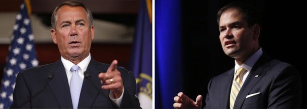 Presidente da Câmara dos Estados Unidos, John Boehner, chama acordo do presidente Barack Obama sobre Cuba de "concessões sem sentido"; senador Marco Rubio disse que a Casa Branca ganhou pouco na mudança da política em relação ao país comunista; "A Casa Branca cedeu tudo, mas ganhou pouco"