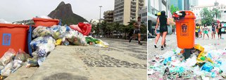 Dois dias depois do fim da greve dos garis, na cidade do Rio de Janeiro, a cidade começa a voltar ao normal; ao contrário dos bairros do centro e da zona sul, considerados mais nobres, que já estão limpos, a coleta permanece irregular na zona norte; em alguns bairros o lixo se acumula desde o carnaval, na porta das casas, e provoca transtornos