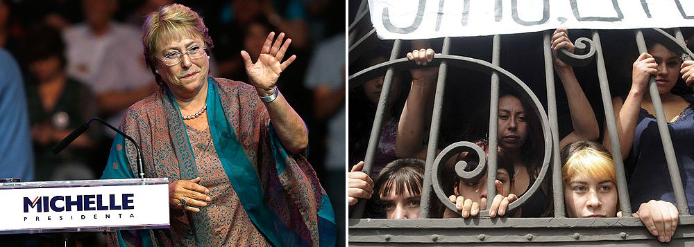 “Queremos uma verdadeira reforma no sistema de educação e não pequenas mudanças”, disse a presidenta da Federação de Estudantes da Universidade do Chile, Melissa Sepulveda, uma das líderes do movimento estudantil. “O movimento estudantil radicalizou-se por falta de avanços”, disse; jovens ocuparam comitê de campanha de Michelle Bachelet, que deve ser eleita novamente presidente do Chile, neste domingo