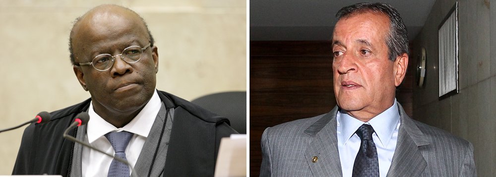 Presidente do Supremo cassou o benefício dos ex-deputados Valdemar Costa Neto, Bispo Rodrigues e Pedro Corrêa e do ex-tesoureiro do extinto PL Jacinto Lamas; Joaquim Barbosa volta a defender a tese de que o condenado ao regime semiaberto precisa cumprir um sexto da pena para obter autorização de trabalho fora do presídio; raciocínio contraria decisões do STJ e parecer do procurador-geral da República, Rodrigo Janot; com a mesma tese, ministro já havia tirado o benefício de Delúbio Soares, Romeu Queiroz e Rogério Tolentino, depois de ter negado o direito ao ex-ministro José Dirceu