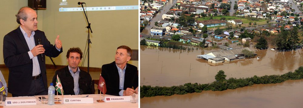 Em reunião mensal da Associação dos Municípios da Região Metropolitana de Curitiba (ASSOMEC), prefeitos falaram sobre os estragos causados pela última enchente que atingiu Curitiba:  "Vamos formalizar um pedido junto ao governo do Estado para que sejam feitas novas intervenções nos rios, pois só com as ações isoladas de um ou outro município não vamos conseguir amenizar o problema de forma satisfatória", destacou o prefeito de Pinhais e presidente da Assomec, Luizão Goulart