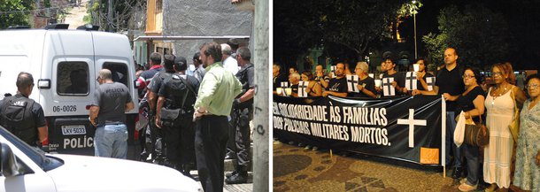 Segundo a Polícia Militar, entre os policiais que morreram, 14 estavam em serviço e os outros 59, de folga; foram incluídos na estatística os nomes do subtenente Marcelo Dantas dos Santos, encontrado morto dentro do carro, no conjunto habitacional da Fazenda Botafogo, subúrbio da cidade, e do soldado Douglas Costa da Silva, lotado na UPP Fazendinha, Complexo do Alemão