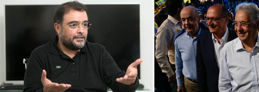 Fernando Henrique Cardoso, Geraldo Alckmin e José Serra devem entrar em campo como cabos eleitorais do senador mineiro Aécio Neves no programa do PSDB na TV: "Até então, tínhamos dois candidatos desconhecidos e uma muito conhecida. Agora, são duas muito conhecidas e um desconhecido. E ninguém vota em quem não conhece", disse Paulo Vasconcelos sobre a entrada de Marina Silva na disputa eleitoral; segundo ele, principal desafio do tucano não é a ex-senadora e sim é se tornar conhecido