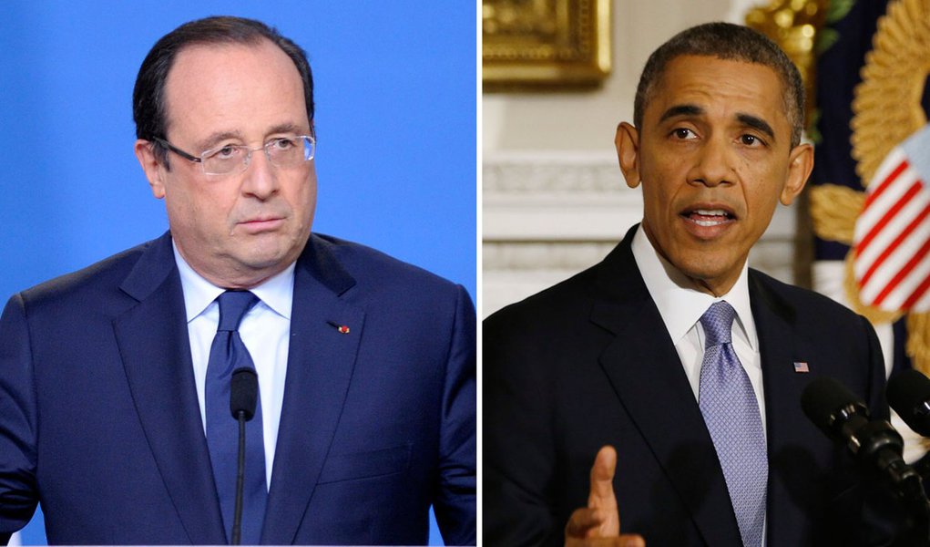 O presidente francês, François Hollande, e o presidente dos Estados Unidos, Barack Obama, estão determinados a obter garantias do Irã de que o país não buscará desenvolver uma arma nuclear; EUA, União Europeia e Irã trabalharam durante meses em uma proposta para acabar com o impasse