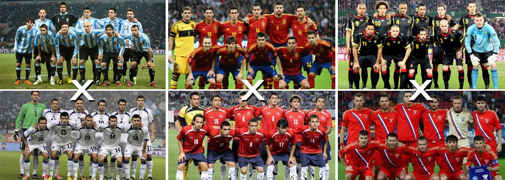 O primeiro jogo no Rio será no dia 15 de junho entre a bi-campeã Argentina e a seleção da Bósnia-Herzegovina, única estreante do Mundial; três dias depois, a Espanha (atual campeã mundial) entra no campo contra o Chile; também pela fase de grupos, o a Bélgica encara a Rússia no dia 22 de junho; já no dia 25 do mesmo mês, a França, campeã em 1998, pega o Equador 