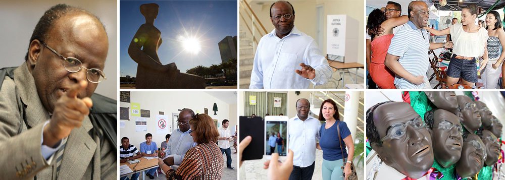 Na sessão de ontem, mais uma vez, Joaquim Barbosa ultrapassou todos os limites da civilidade; com convites para entrar na carreira política e pronto para deixar a corte, ele interrompeu duas vezes o voto do ministro Luís Roberto Barroso; "Fazer discurso político é muito fácil", acusou; no entanto, quem está a um passo de virar político é Barbosa; necessidade de brilhar a qualquer custo, mesmo baixando o nível do debate e vilipendiando a instituição, é dele; para o STF saída corresponderá a ganho de qualidade; se é por falta de até logo, adeus