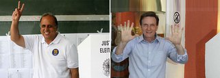 Com apurações encerradas no Rio de Janeiro, o atual governador, Luiz Fernando Pezão, liderou a disputa com 40,57% dos votos válidos; Marcelo Crivella, do PRB, registrou 20,26% dos votos e enfrentará o peemedebista no segundo turno; candidato surpreendeu ao ultrapassar Anthony Garotinho (PR), que ficou em terceiro lugar, com 19,73%