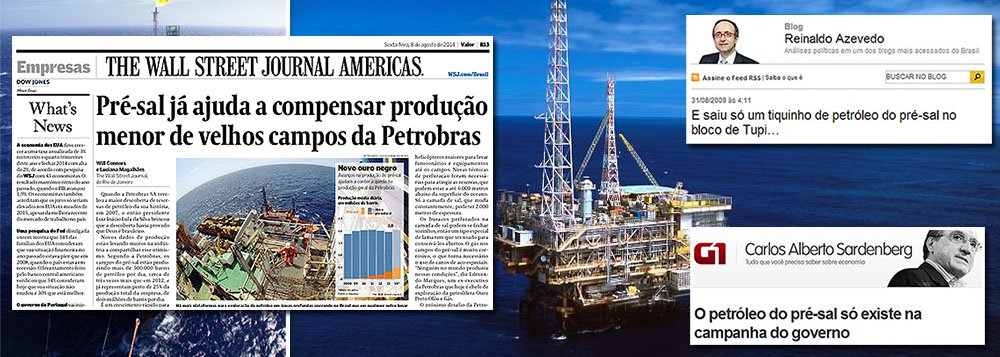 “Quando a Petrobras revelou a maior reserva de petróleo da sua história, em 2007, o então presidente Luiz Inácio Lula da Silva brincou que a descoberta havia provado que Deus é brasileiro. Novos dados de produção estão levando muitos na indústria a compartilhar esse otimismo”, diz reportagem do americano Wall Street Journal; extração de 520 mil barris, um recorde histórico para a estatal, e reconhecimento internacional derrubam teses derrotistas de colunistas como Carlos Alberto Sardenberg e Reinaldo Azevedo 