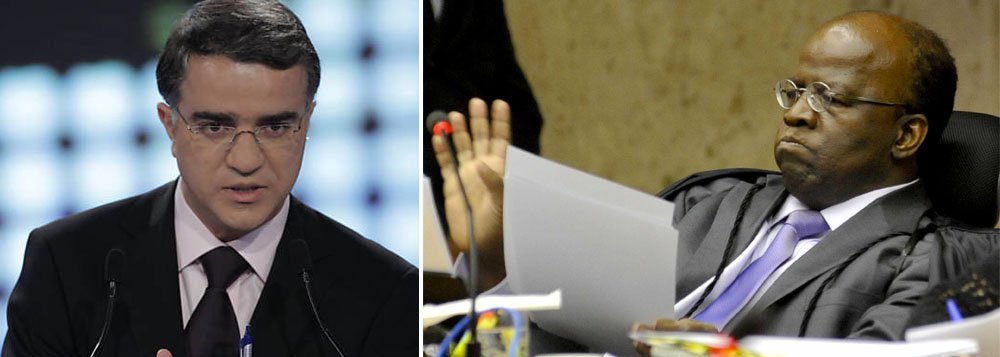 Tendência é de derrota para o presidente do Supremo se os recursos forem apresentados em plenário, avalia o jornalista, que lembra que o ministro Joaquim Barbosa, apesar de ter deixado a relatoria da Ação Penal 470, continua presidente da corte até o final de junho;  "Com as indicações de derrota em plenário, tudo indica que deixará essa pauta para seu sucessor, Ricardo Lewandowski", diz