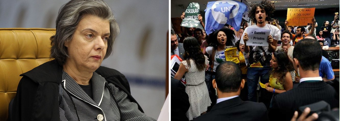 A ministra Cármen Lúcia autorizou que representantes da UNE e da UBES entrem na Câmara para acompanhar a votação da PEC que reduz a maioridade penal; entidades foram ao STF depois que o presidente da Câmara, Eduardo Cunha (PMDB), anunciou que o acesso do público às galerias da Casa não seria permitido; proposta deve ser votada em Plenário no dia 30 de junho; no dia 10, Polícia Legislativa usou spray de pimenta contra estudantes que acompanhavam a votação na Comissão Especial