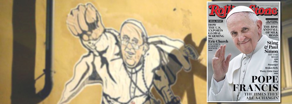 Papa Francisco estampa a capa da nova edição da revista; imagem do sumo-pontífice argentino é acompanhada com uma referência à música "The times they are a-changin" ("Os tempos estão mudando"), de Bob Dylan