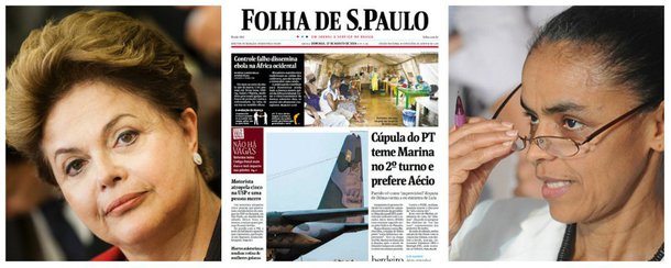 Segundo a publicação de Otavio Frias, interlocutores do comitê pela reeleição da presidente Dilma admitem temer a "zona nebulosa e imprevisível'' da candidatura de Marina Silva; ela poderia se apropriar de eleitores que se identificaram com a onda de protestos de junho do ano passado; além disso, se ultrapassar o tucano Aécio Neves nas pesquisas, tornaria o movimento "volta, Lula" incontrolável no PT