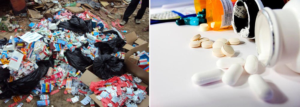 Ois produtos foram encontrados em uma operação do Ministério Público na Central de Abastecimento da Secretaria Estadual de Saúde, no Barreto, em Niterói; a pasta nega que os medicamentos vencidos seriam usados para abastecimento de hospitais do estado, conforme apontaram as investigações do MP