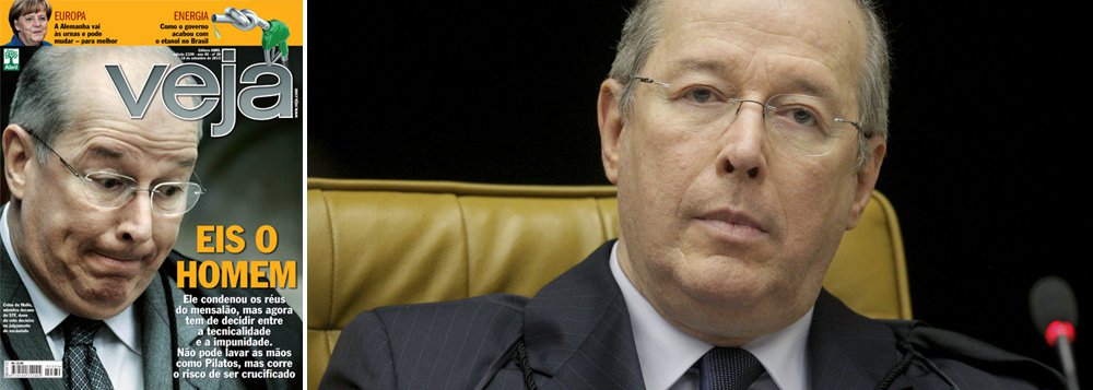 Foi exatamente para isso que o presidente do Supremo Tribunal Federal, Joaquim Barbosa, conduziu uma chicana nas últimas sessões da corte, contando com a ajuda dos ministros Gilmar Mendes e Marco Aurélio Mello; os três queriam que houvesse uma capa de Veja no caminho do ministro Celso de Mello antes da decisão sobre os embargos; na última quinta-feira, ele pretendia votar, mas foi impedido pelo trio, na esperança de que o decano sucumbisse à pressão midiática; isso comprova que o jogo da mídia na Ação Penal 470, com a colaboração de alguns ministros do STF, é absolutamente imoral