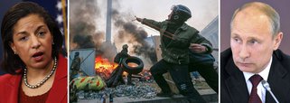 Susan Rice, conselheira de Segurança Nacional do presidente dos Estados Unidos, Barack Obama, disse neste domingo (23) que seria um "grave erro" da Rússia enviar forças militares para a Ucrânia e que não é do interesse russo que a Ucrânia se divida; ""Isso seria um grave erro. Não é do interesse da Ucrânia, ou da Rússia, ou da Europa, ou dos Estados Unidos ver a separação do país. Não é do interesse de ninguém ver a volta da violência e a escalada da situação", disse