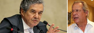 Ministro do Supremo Tribunal Federal negou pedido apresentado pelo PT, presidido por Rui Falcão, para revogar as decisões do presidente da Corte, Joaquim Barbosa, que negou o direito ao trabalho externo ao ex-ministro José Dirceu e cassou o benefício do ex-tesoureiro do partido Delúbio Soares; para Barbosa, os condenados ao regime semiaberto têm de cumprir um sexto da pena até poderem trabalhar fora do presídio, raciocínio que contraria decisões do STJ e parecer do procurador-geral da República, Rodrigo Janot; na interpretação de Marco Aurélio Mello, o instrumento apresentado pelo PT - arguição de descumprimento de preceito fundamental (ADPF) - não é adequado para o caso em análise