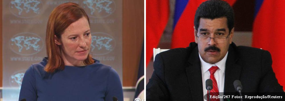 O diplomata Dave Môo e as diplomatas Elizabeth Hoffman e Kelly Keiderling terão de deixar a Venezuela, após o anúncio da expulsão feito ontem (30), pelo presidente Nicolás Maduro. Nesta terça, ele apresentou um vídeo com fotografias para provar que os três funcionários participaram de planos de sabotagem energética e econômica contra o país; "de acordo com a Convenção de Viena sobre relações diplomáticas, os EUA poderão adotar medidas de reciprocidade e estamos considerando o que poderemos fazer”, declarou a porta-voz do Departamento de Estado americano, Jennifer Psaki