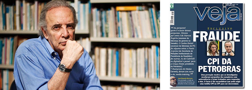 Colunista Janio de Freitas minimiza denúncia da Veja sobre suposta ação petista para enfraquecer a CPI da Petrobras; “Perguntas de aliados do depoente, em CPI, jamais, em qualquer lugar e em qualquer país, fugiram a este princípio: destinam-se a ajudar o depoente”, diz; segundo ele, lideranças do PSDB e DEM “não pesquisam nada, só ciscam pedaços de publicações para fazer escândalo”
