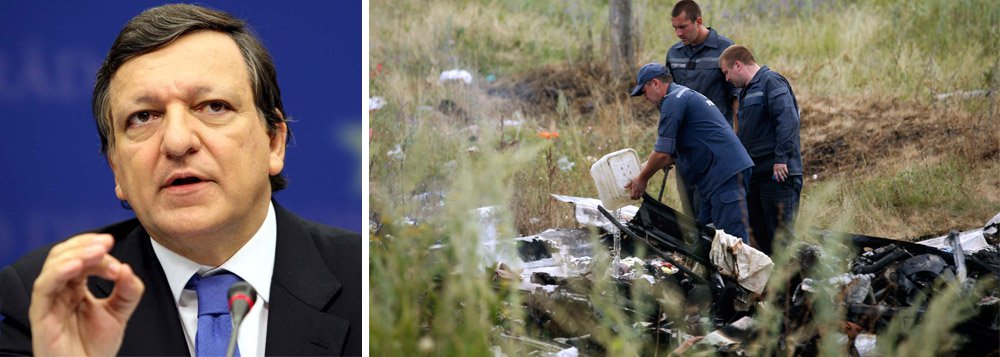 Presidente da Comissão Europeia, José Manuel Durão Barroso criticou a posição da Rússia em relação aos conflitos separatistas da Ucrânia e disse que o bloco não tem interesse em atritos com Moscou; "Se começamos a aceitar que comecem a derrubar aviões que andam nos céus dos países, onde vai parar o mundo?", questionou, durante palestra na Fundação Getulio Vargas, no Rio