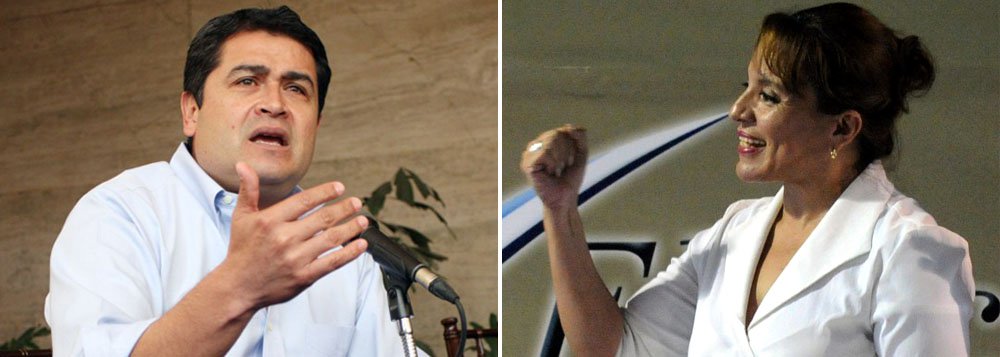 Boletim parcial, com 54,47% das urnas apuradas, Juan Orlando Hernández, do Partido Nacional (PN), estava à frente, com 34,14% dos votos; em seguida aparecia a principal opositora Xiomara Castro, com 28,43%; mulher do ex-presidente Manuel Zelaya, deposto em um golpe de Estado em 2009, ela teve campanha apoiada pelo ex-presidente Lula; em terceiro lugar vinha o candidato Mauricio Villeda, do Partido Liberal, com 21,03%