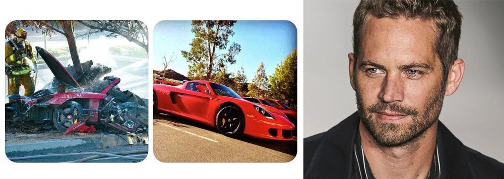 Astro de Velozes e Furiosos estava como passageiro no Porsche Carrera GT 2005 que bateu sozinho em um poste e explodiu, na tarde de sábado, no sul da Califórnia; "A velocidade foi um fator na colisão solitária do veículo", disse o Departamento de Polícia do Condado de Los Angeles